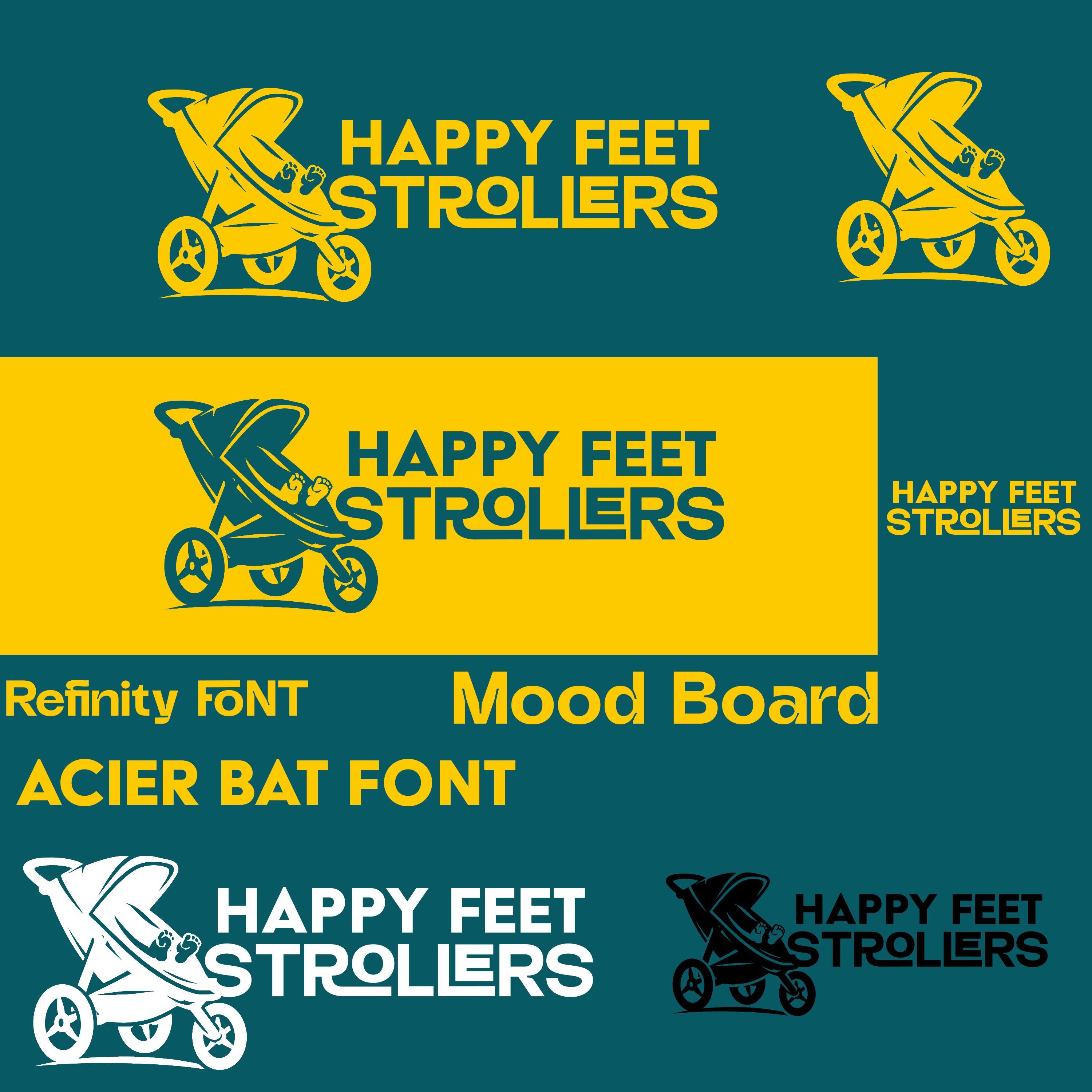 Happy Feet brand moodboard